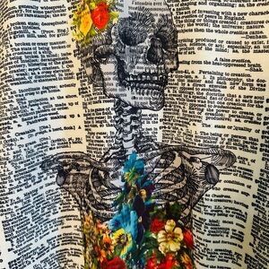 Skeleton Print Graphic Long Sleeve